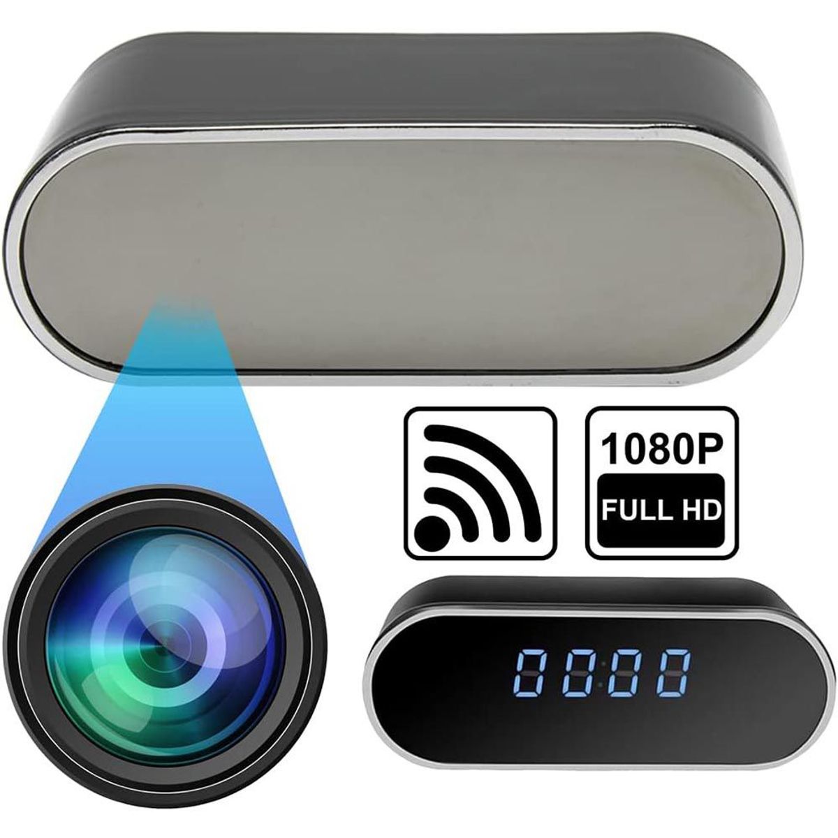 MN ELECTRONICS - Cámara espía reloj despertador wifi 4k