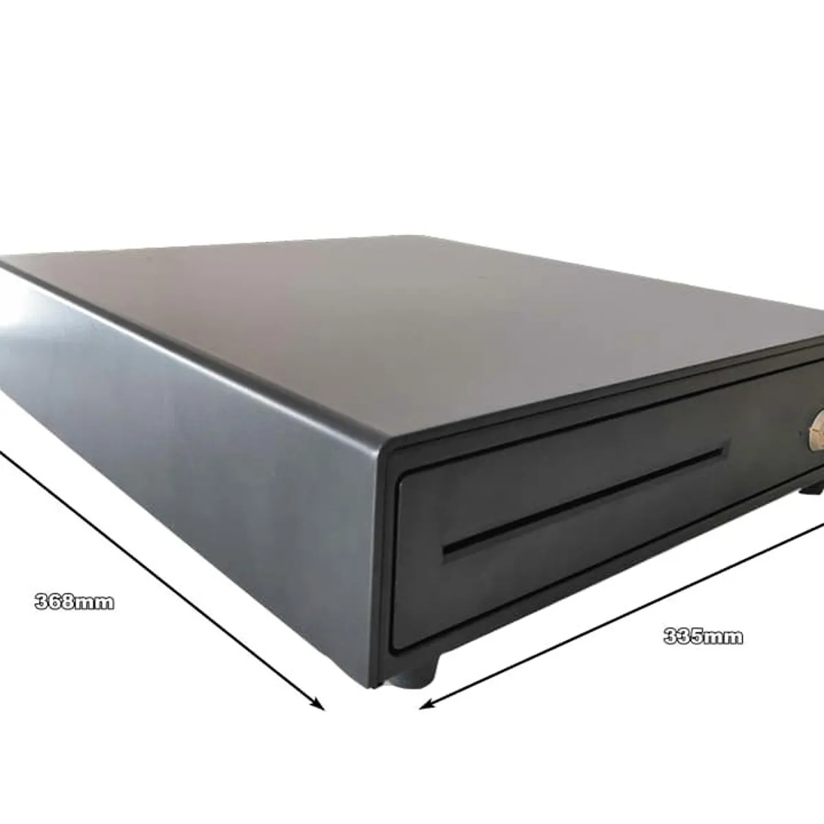 JPSYSTEMS - Gaveta cajón para guardar dinero metálico caja registradora 33.5x36.8x8cm 4 pisabilletes M330S