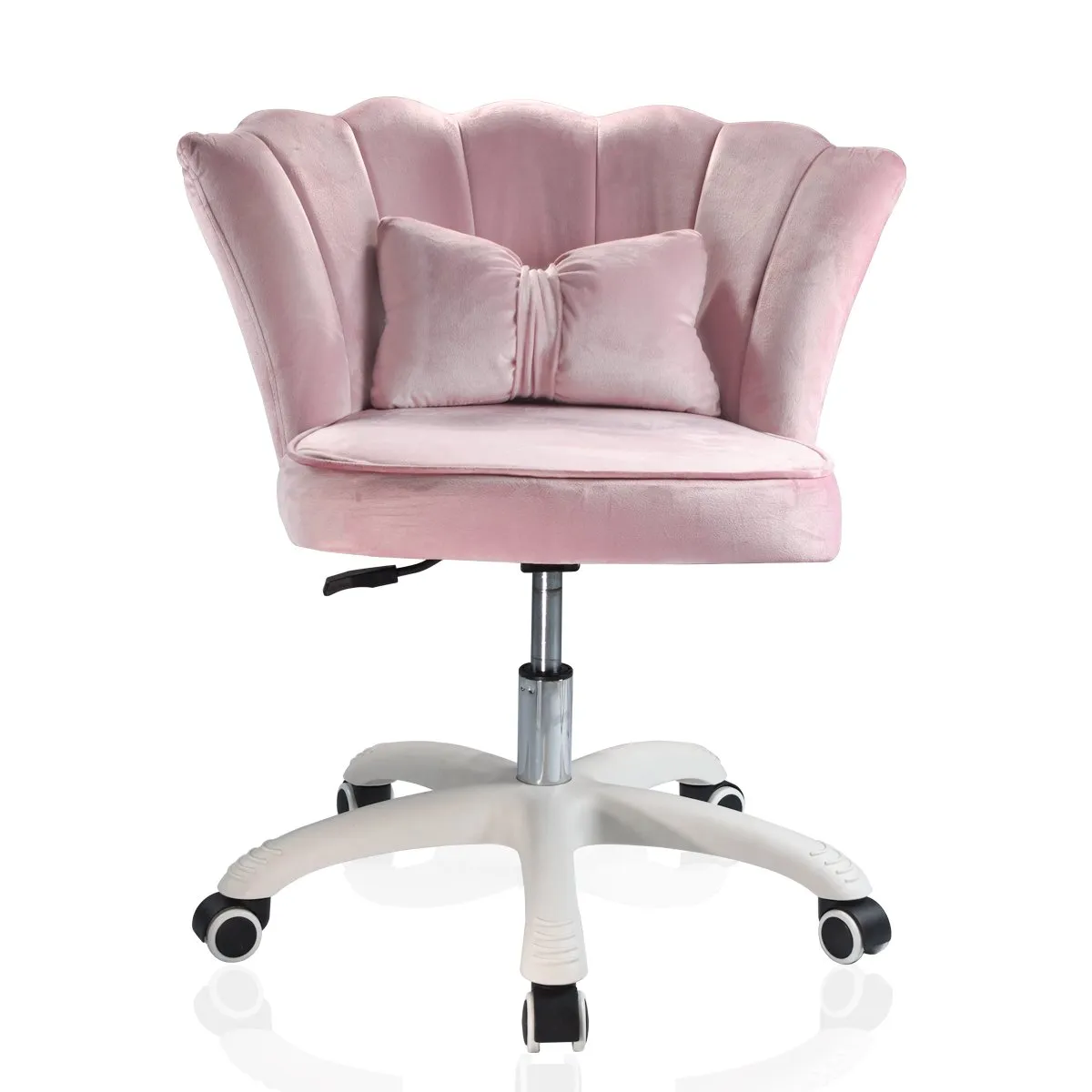 INIUS - Silla Rosa de Tocador Ergonomica - Elif con Regulador de Altura
