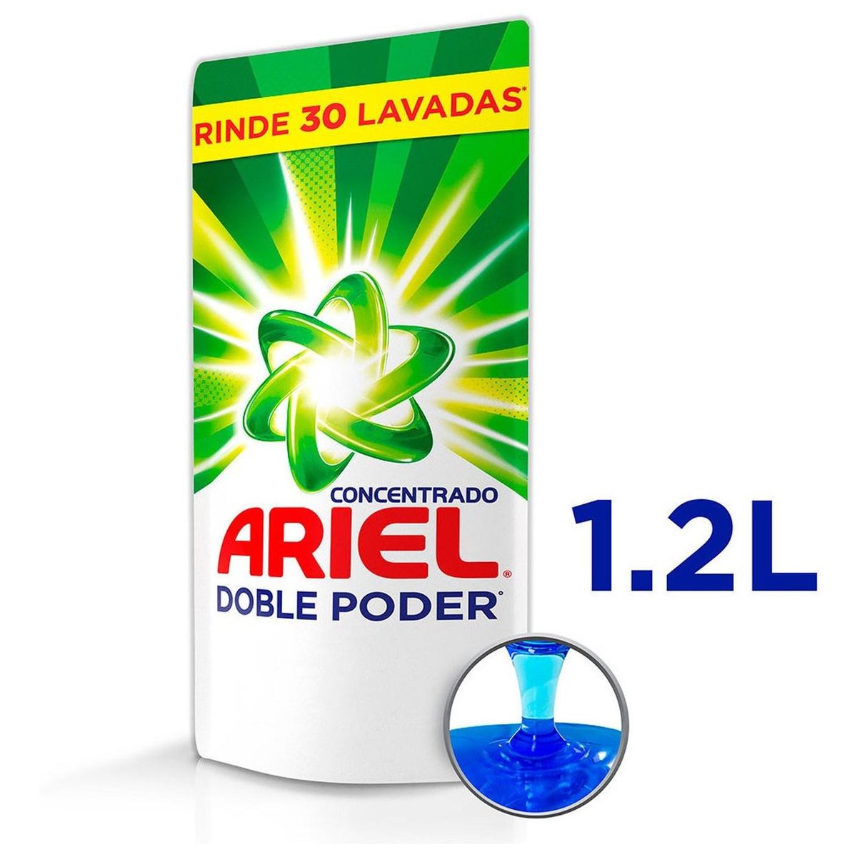 ARIEL - Detergente Líquido Ariel Concentrado Doble Poder 1.2 L