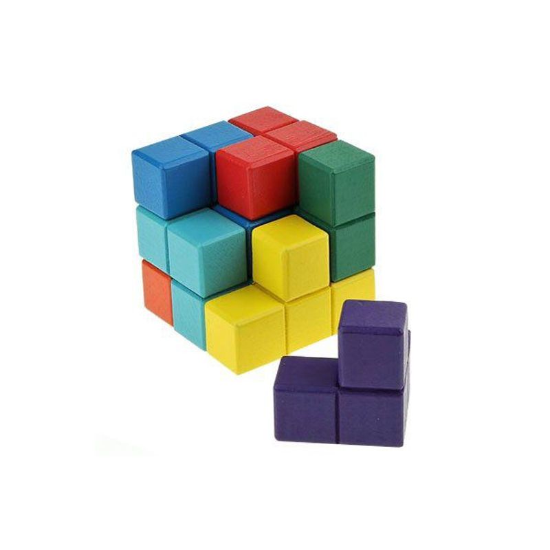 Rompecabezas Tridimensional de un cubo Multicolor GENERICO