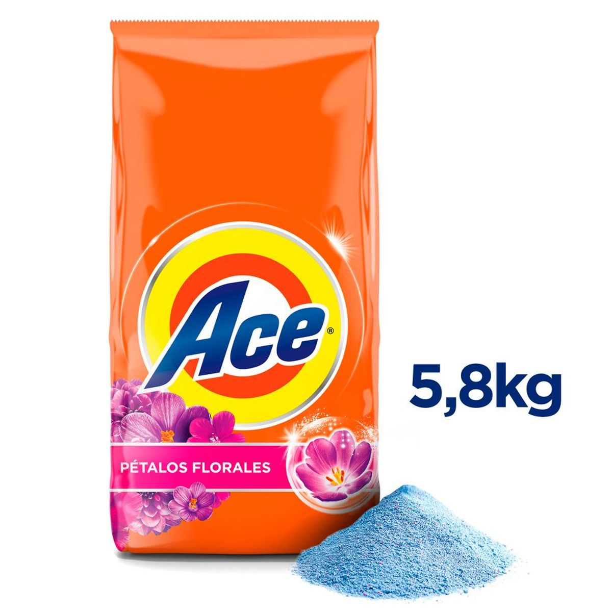 ACE - Detergente en Polvo Ace Pétalos Florales 5.8 kg