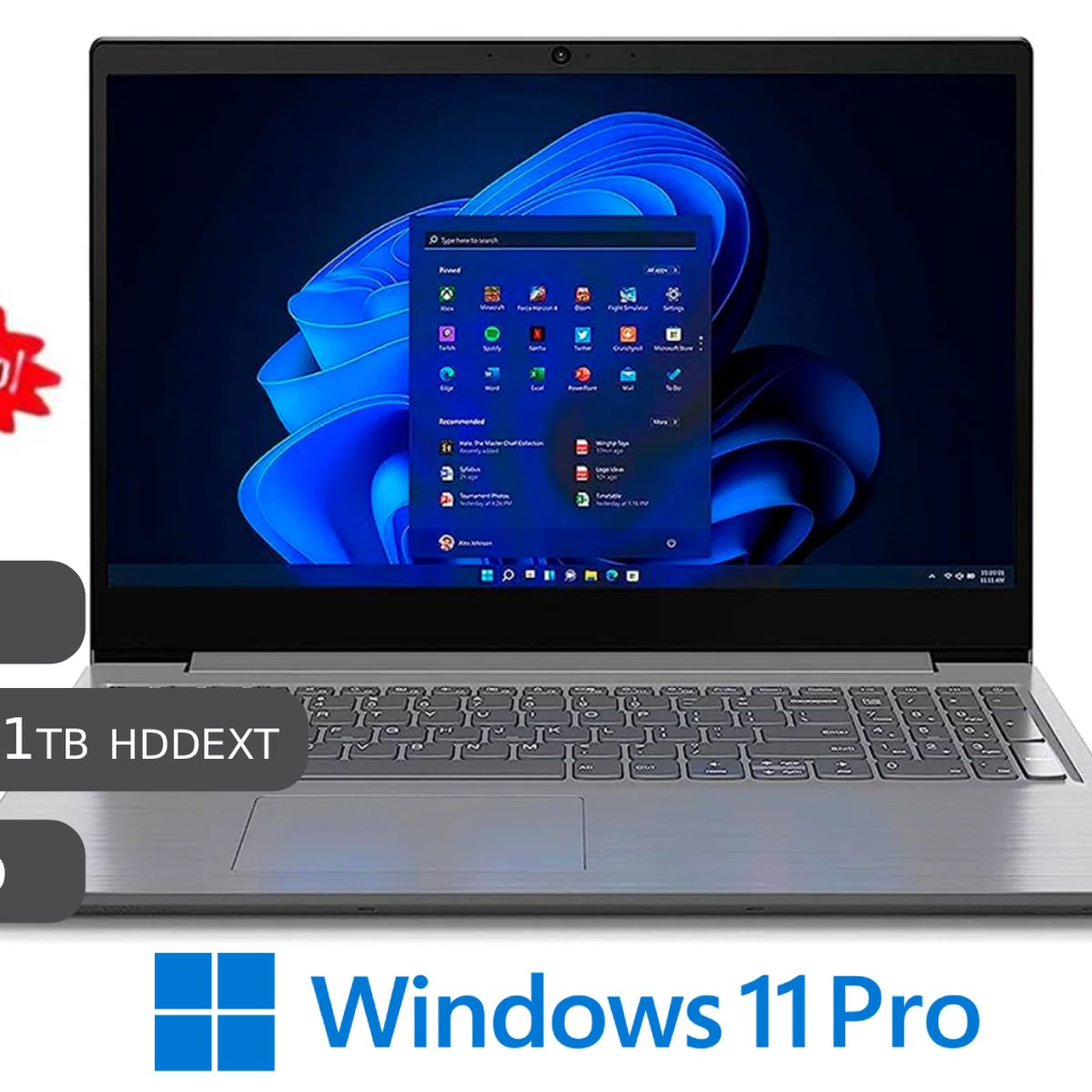 LENOVO - Laptop Nueva Lenovo V15 G4 IAP Core I5 12va Gen 24GB RAM 1TB SSD 1TB HDD EXTERNO