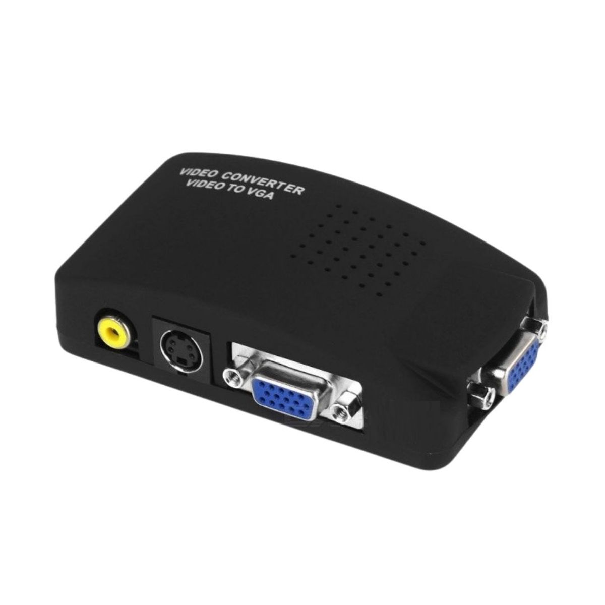 GENERICO - Adaptador Convertidor Rca Tv S-video A Vga Con Cables