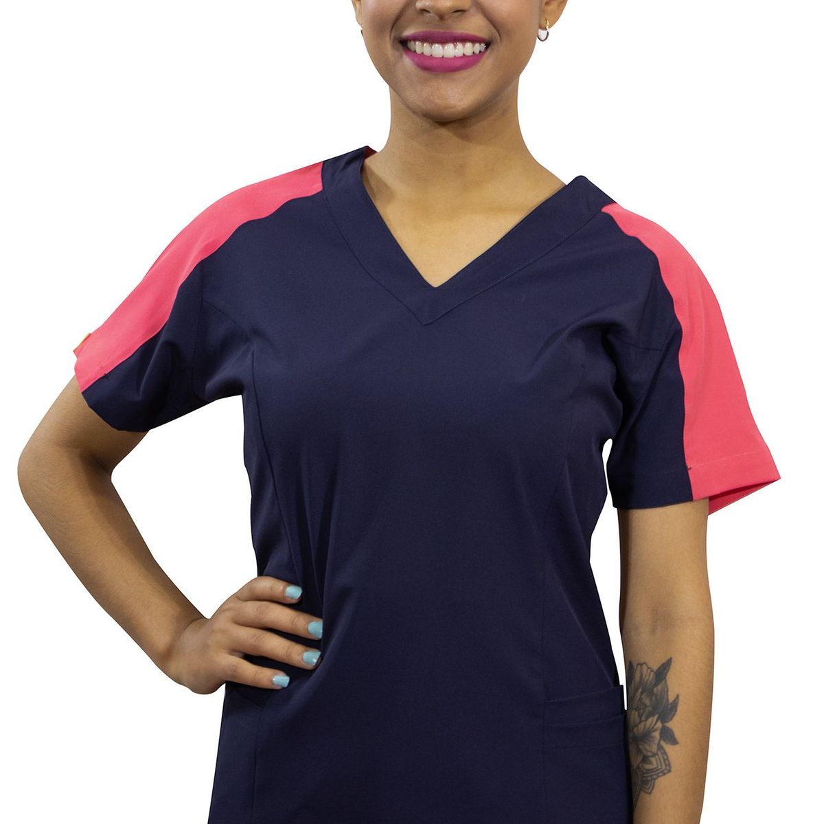 TWELVE - Twelve -conjunto scrub  Kaia - coral/ azul marino