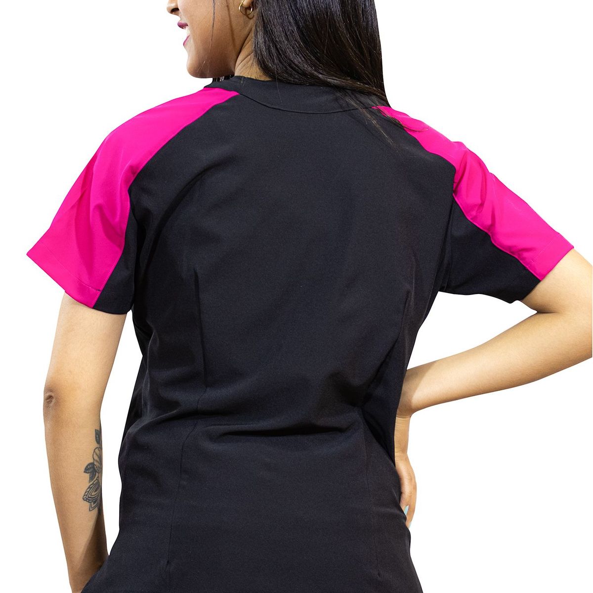 TWELVE - Twelve -conjunto scrub  Kaia - fucsia/ negro