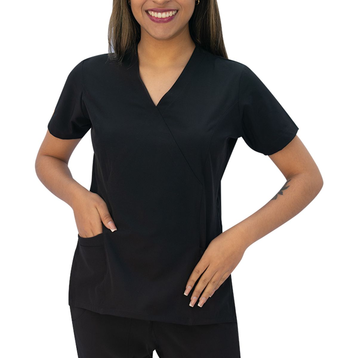 TWELVE - Twelve -conjunto scrub  cruzado v - negro