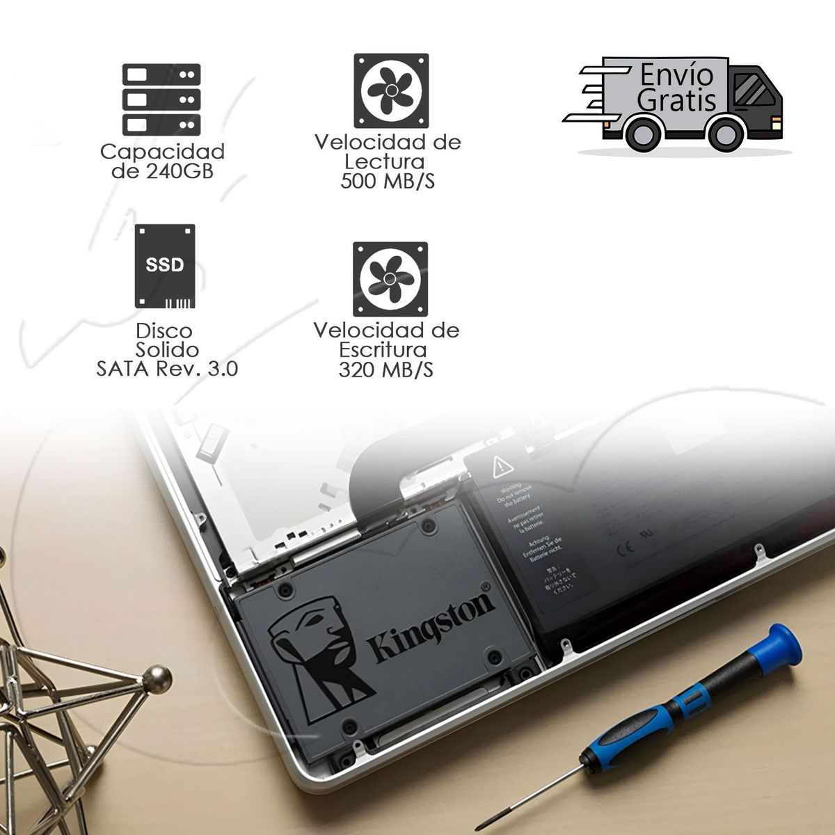 KINGSTON - Disco Solido 240GB Ssd Kingston Original