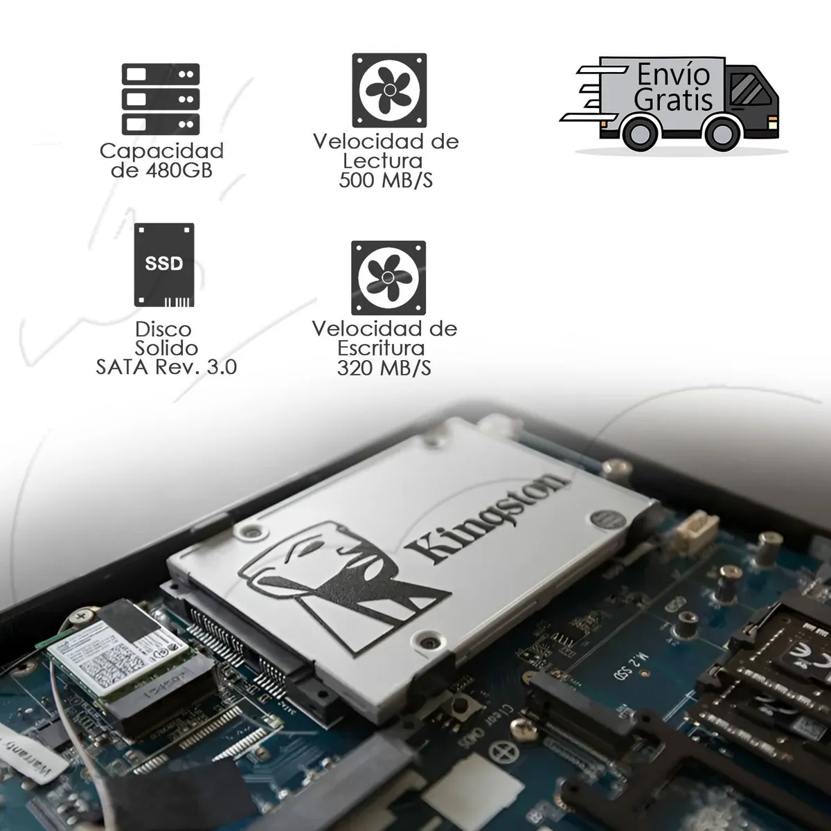 KINGSTON - Disco Solido 480GB Ssd Kingston Original