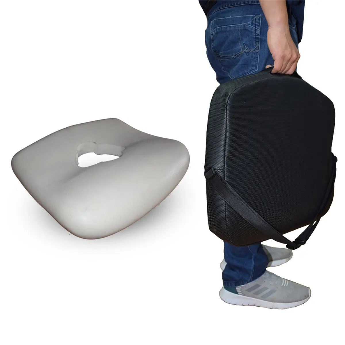 TERAFLEX - COJIN DONA ERGOCAR PARA HEMORROIDES PROSTATA Y ESCARAS  49x46x7 CM