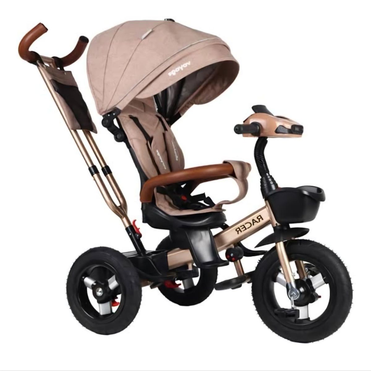 BABY - Triciclo para Niños Musical Llantas Goma Asiento Giratorio