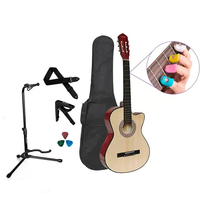VOZZEX - VOZZEX PACK DE GUITARRA ACUSTICA NYLON NATURAL