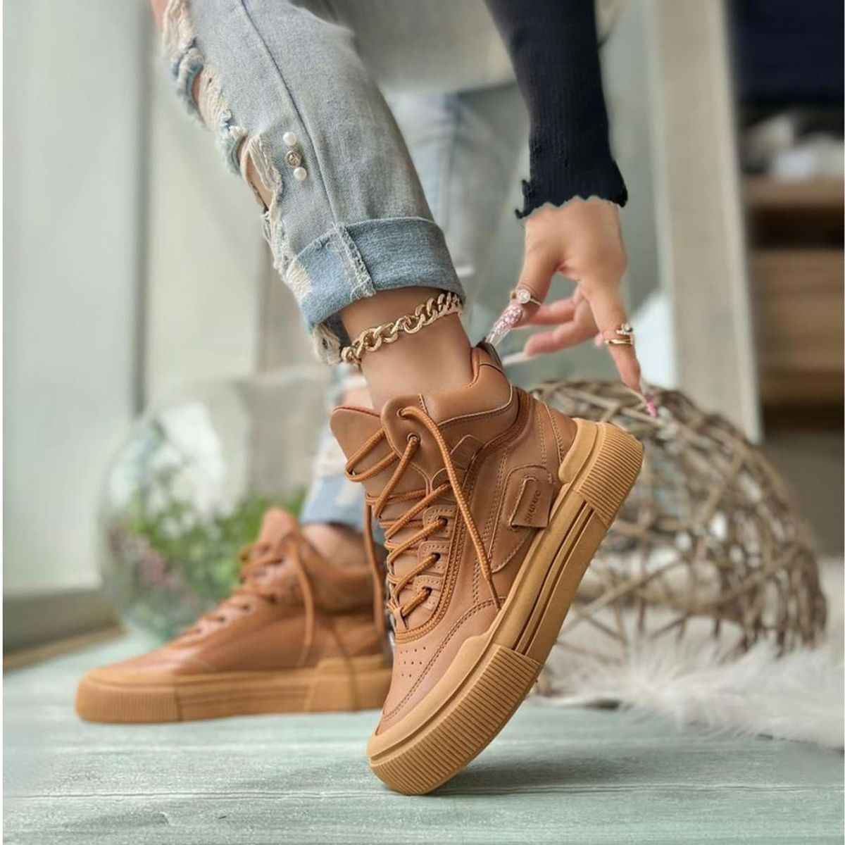 GENERICO - Zapatilla Mujer Addison Clifford Caqui