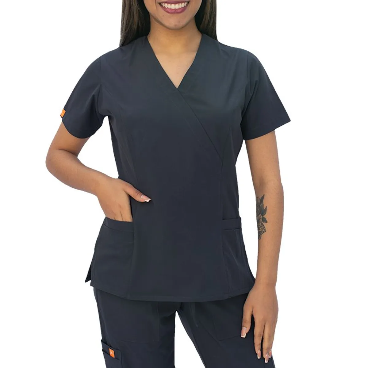 TWELVE - Twelve -conjunto scrub  cruzado v - plomo oscuro