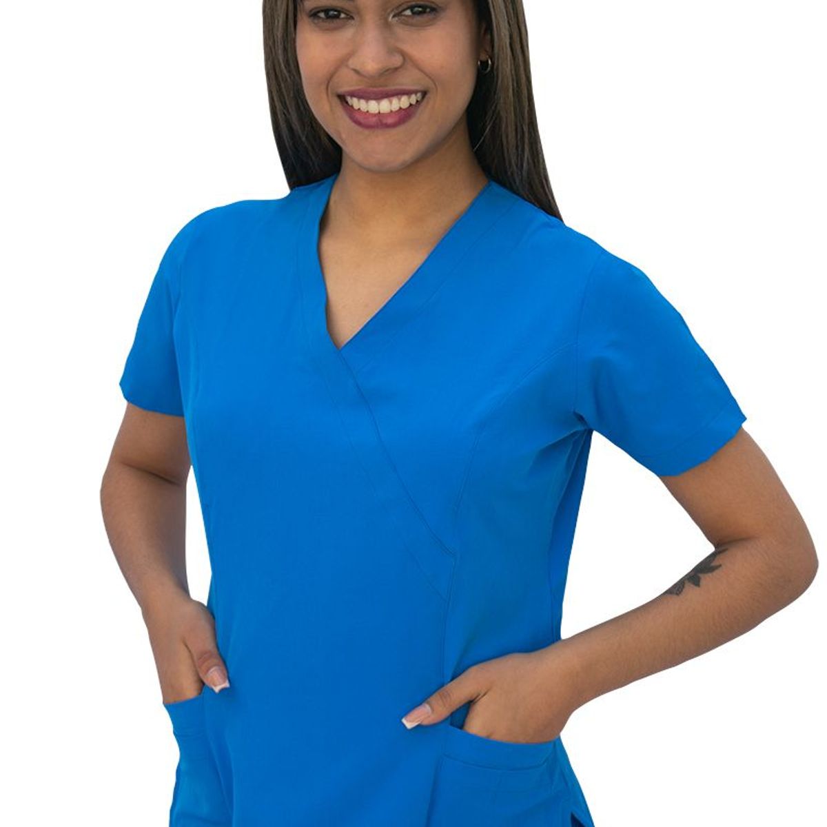 TWELVE - Twelve -conjunto scrub  cruzado v - azur o azul italiano