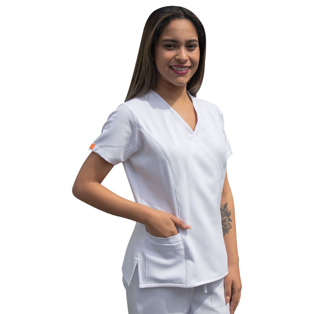 TWELVE - Twelve -conjunto scrub  cruzado v - blanco