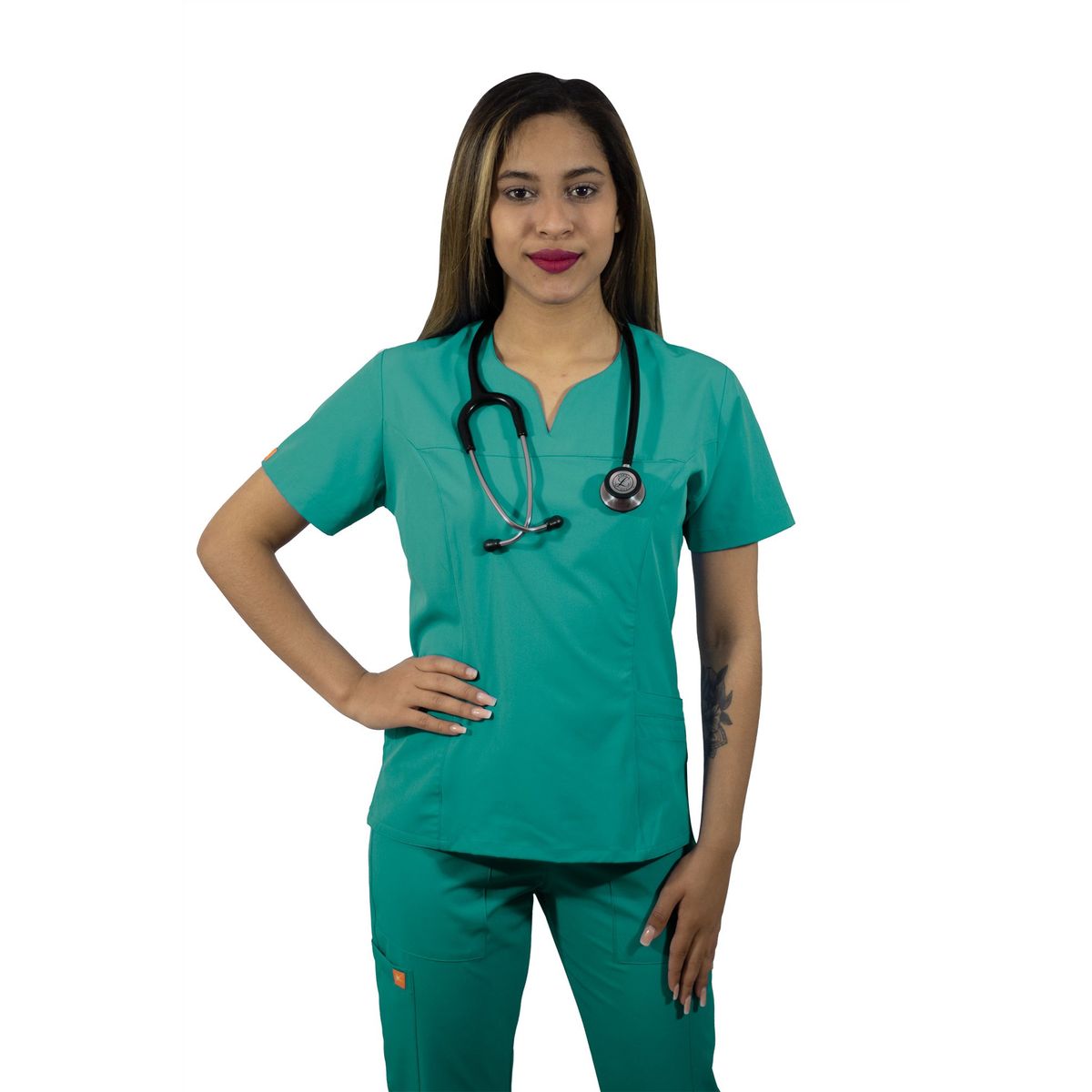 TWELVE - Twelve -conjunto scrub  corazón - verde jade