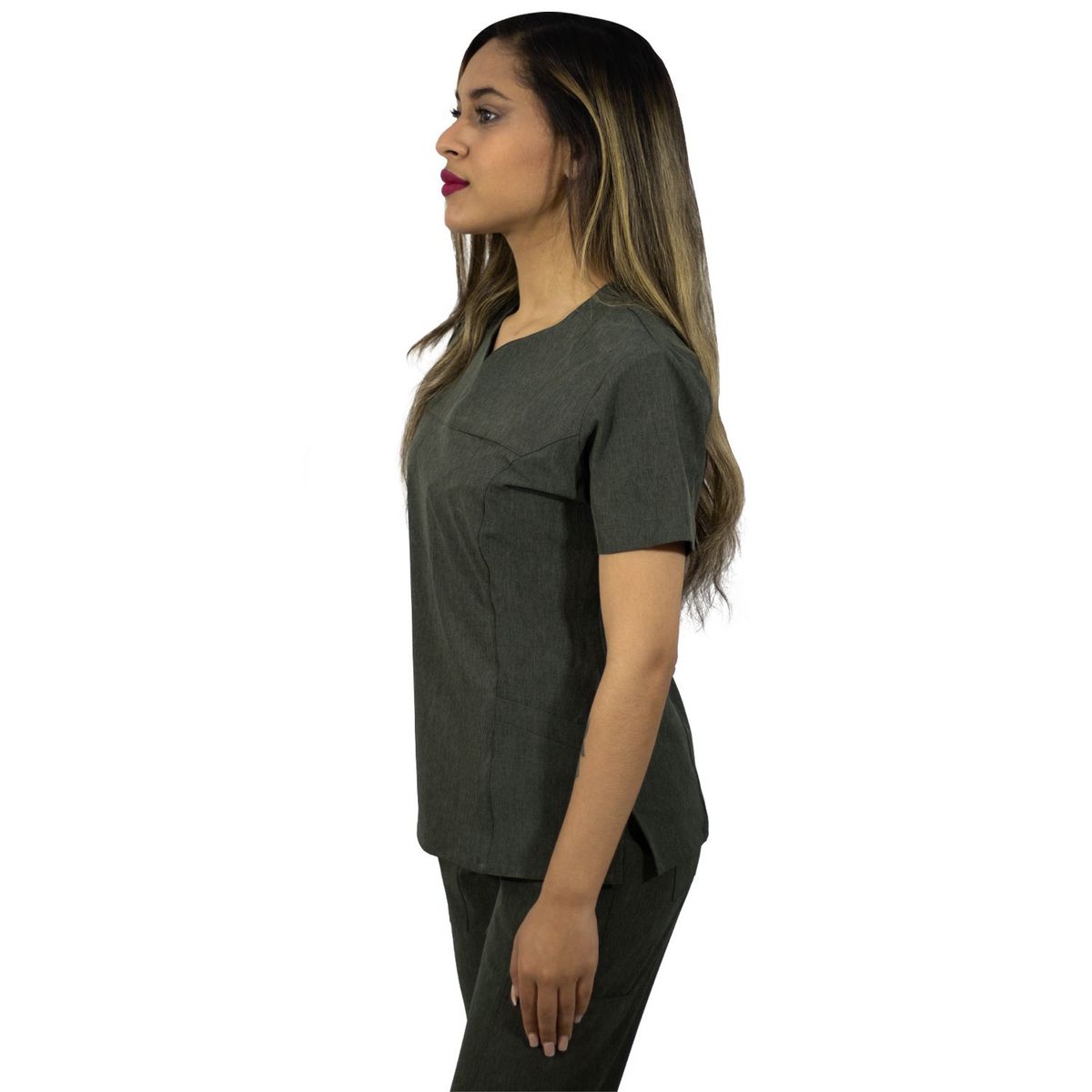 TWELVE - Twelve -conjunto scrub  corazón - verde militar jaspeado