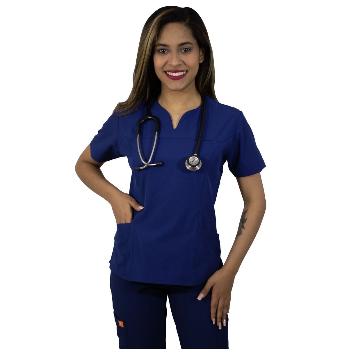 TWELVE - Twelve -conjunto scrub  corazón - azul acero