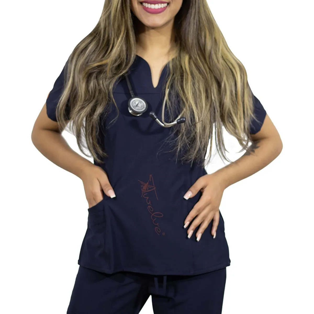 TWELVE - Twelve -conjunto scrub  corazón - azul marino