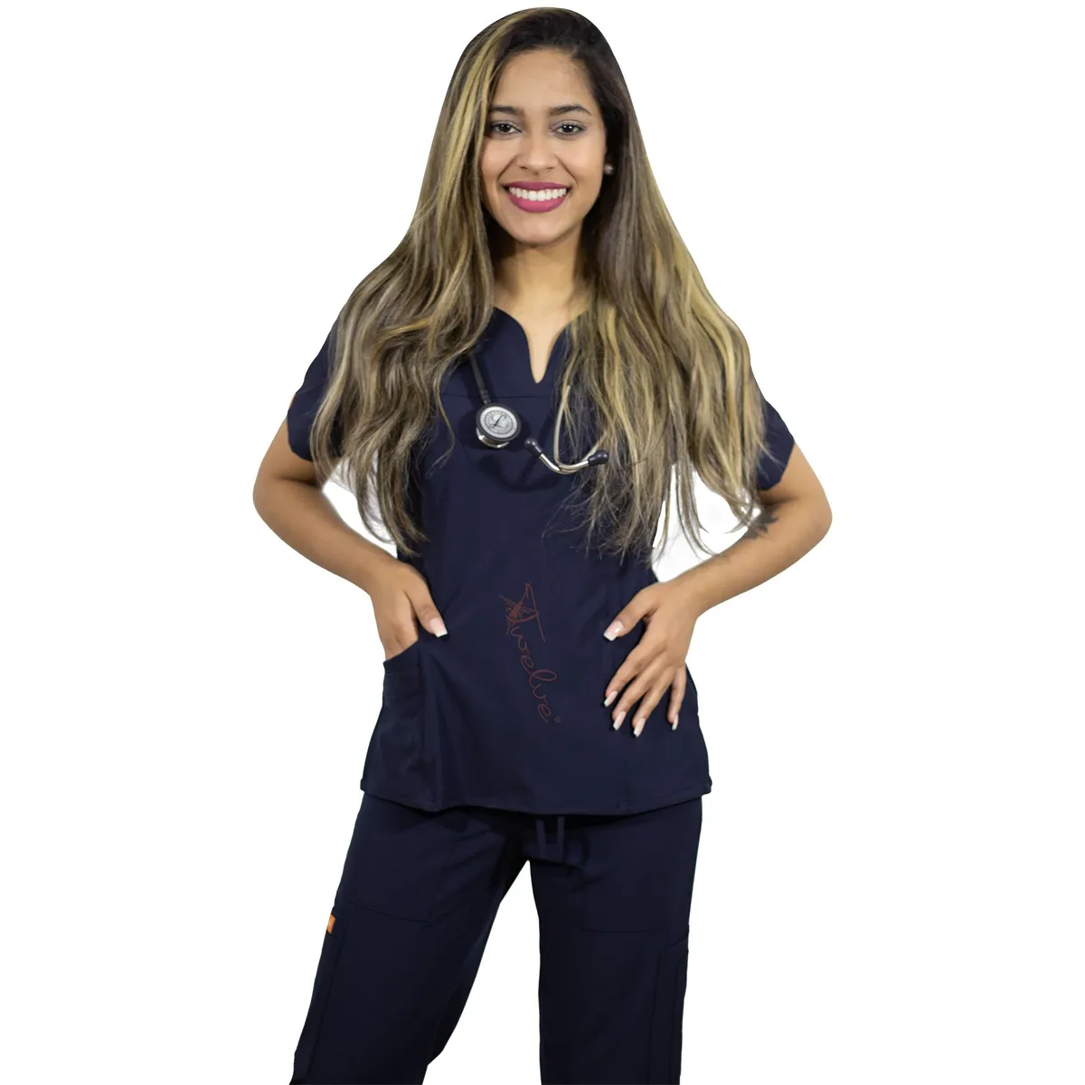 TWELVE - Twelve -conjunto scrub  corazón - azul marino