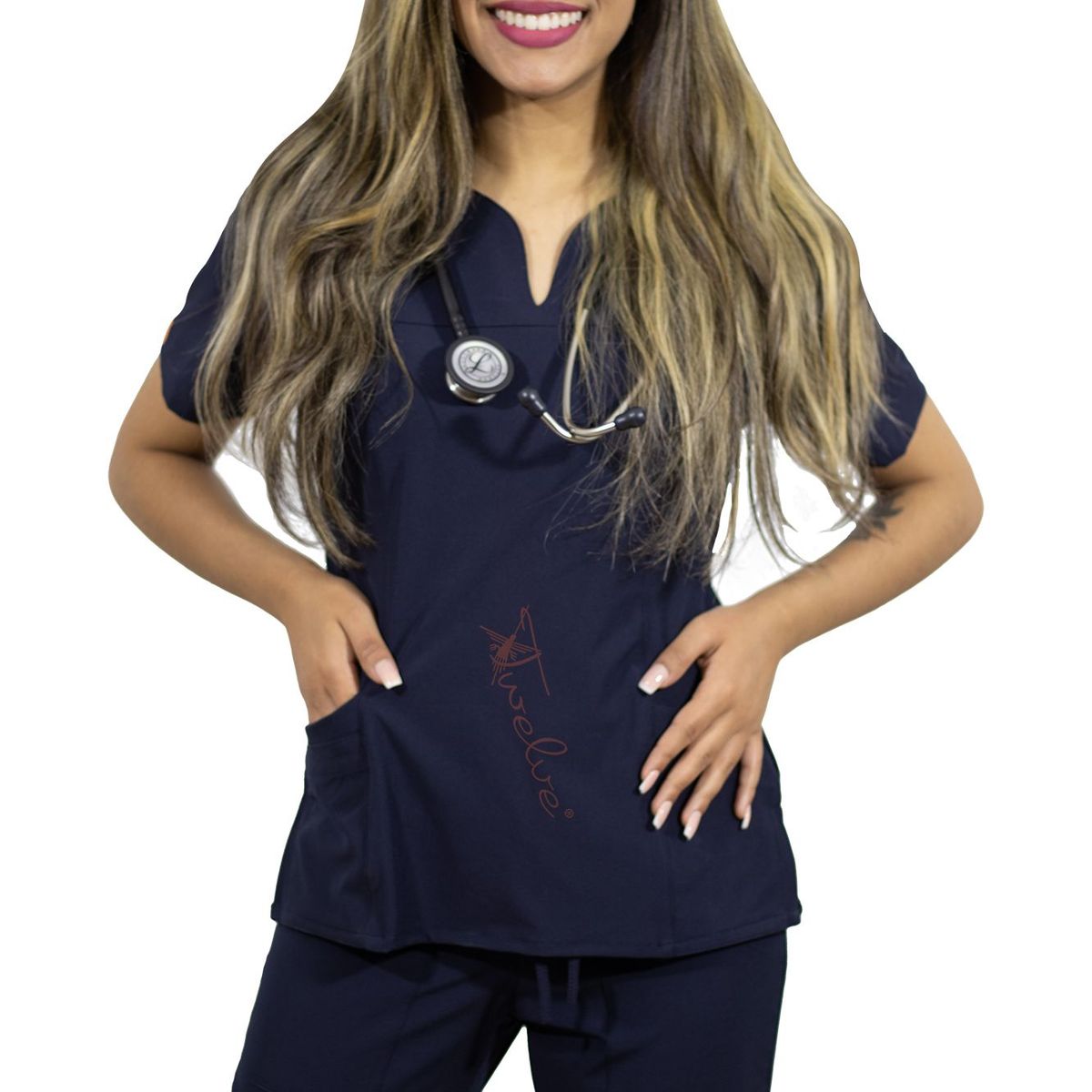 TWELVE - Twelve -conjunto scrub  corazón - azul marino