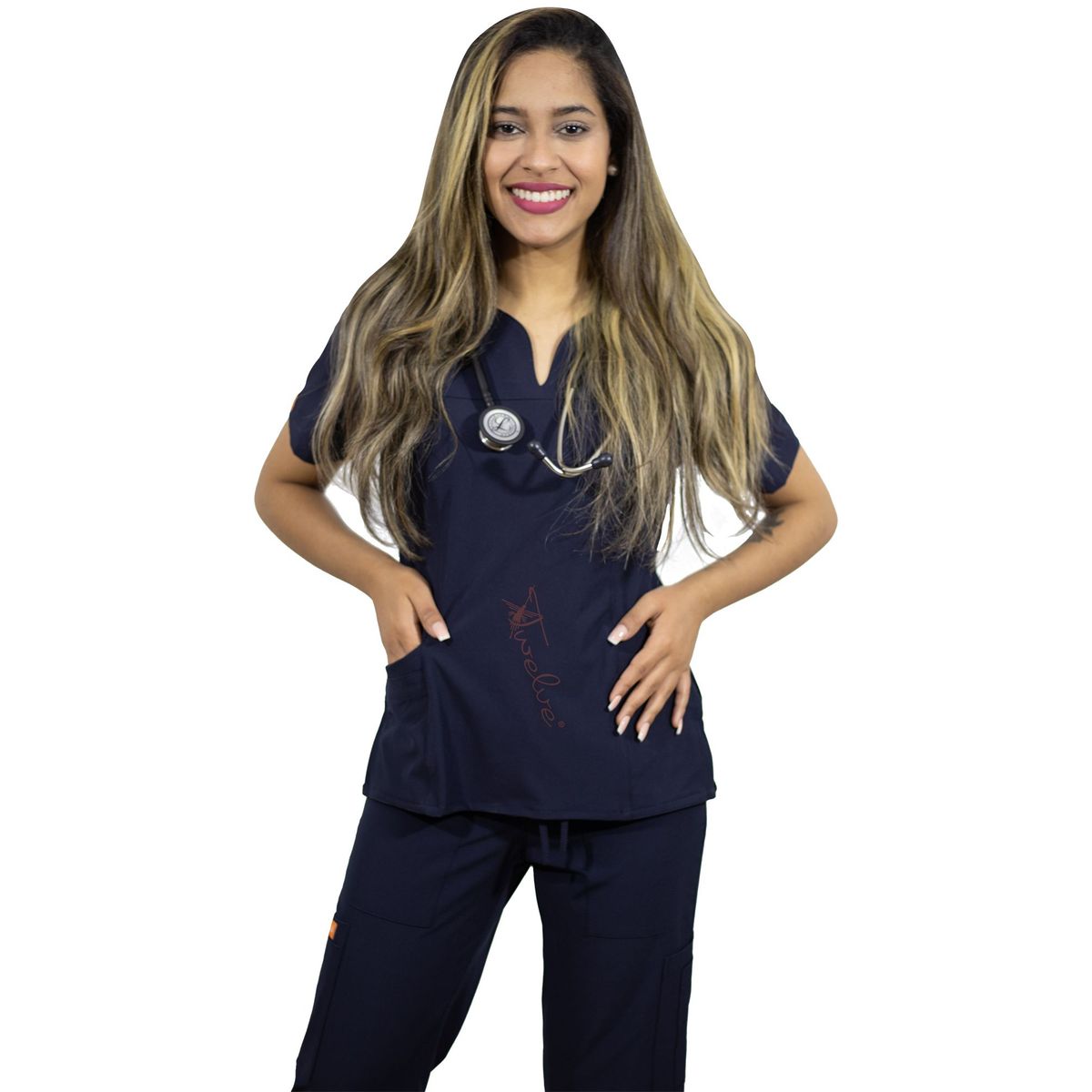 TWELVE - Twelve -conjunto scrub  corazón - azul marino