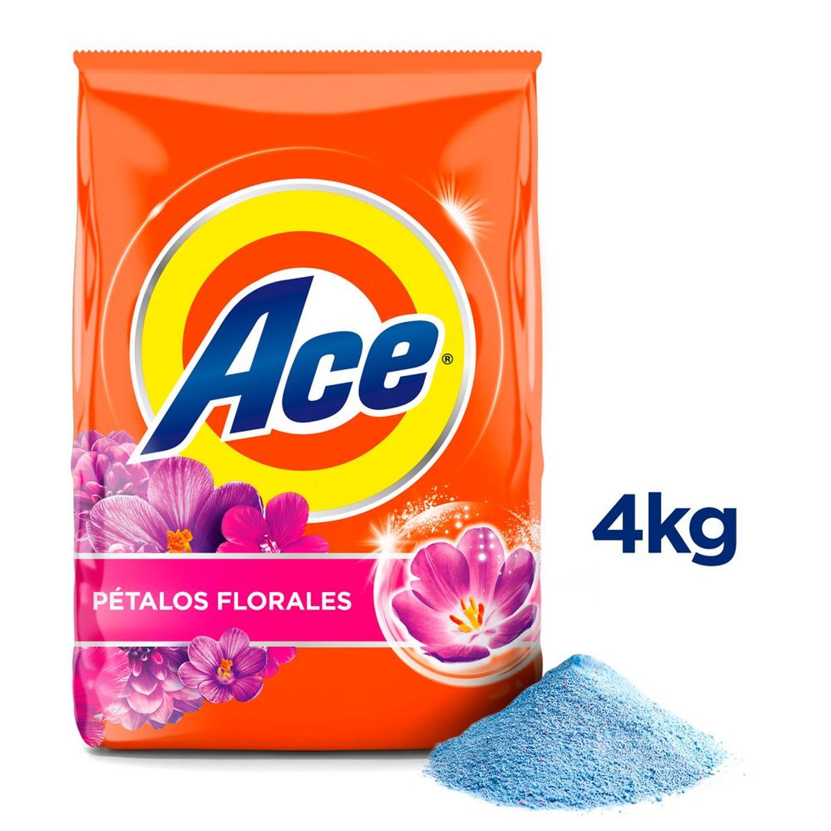 ACE - Detergente en Polvo Ace Pétalos Florales 4 kg