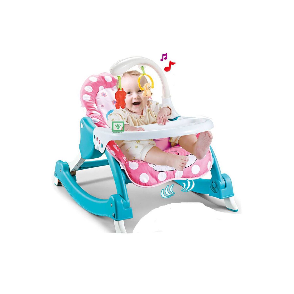 IDEAL - Silla de comer mecedora 3 en 1 vibrador y toys