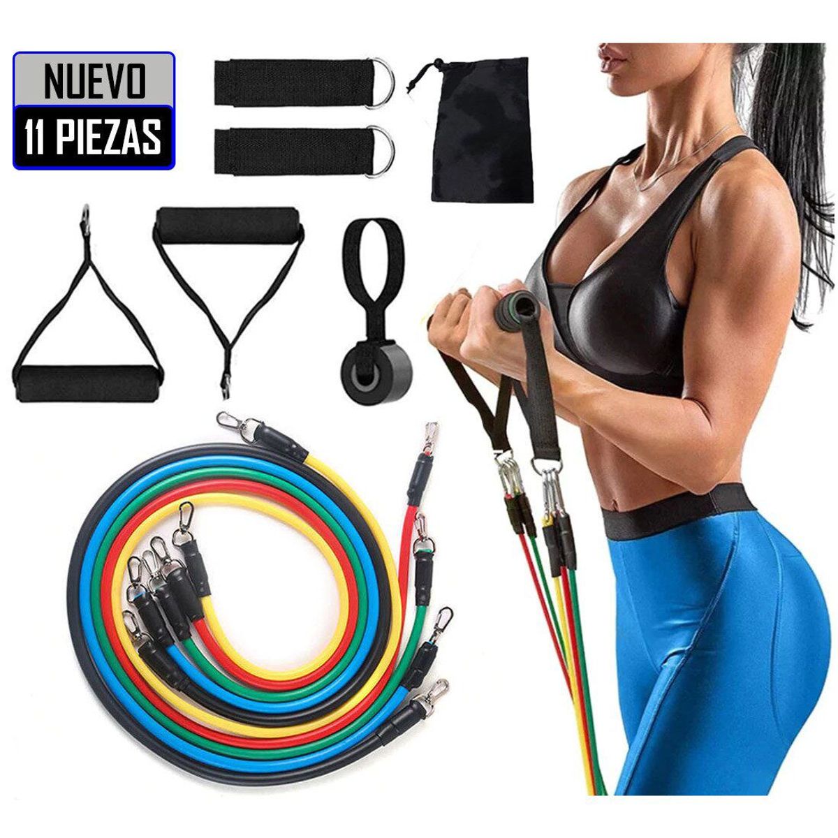 GENERICO - Set Resistencia De 5 Ligas Bandas Fitness