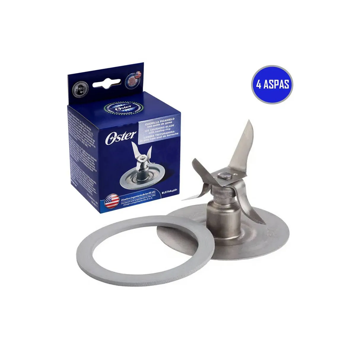 OSTER - Cuchilla picahielo de acero con anillo de goma