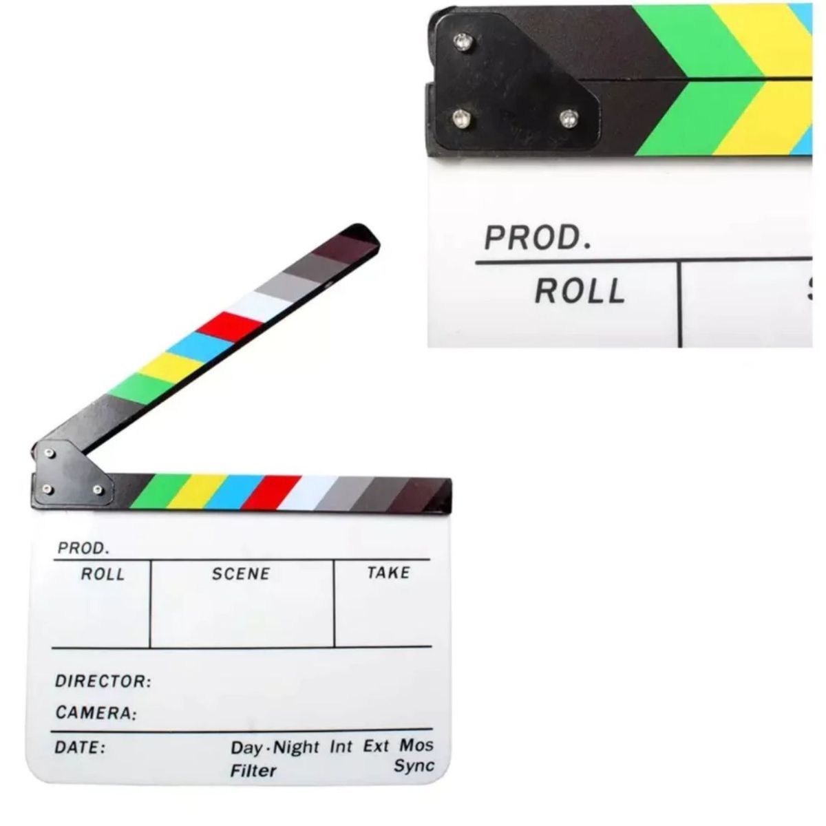 NEXUS - Claqueta Acrílica Magnética para producciones audiovisuales y Cine