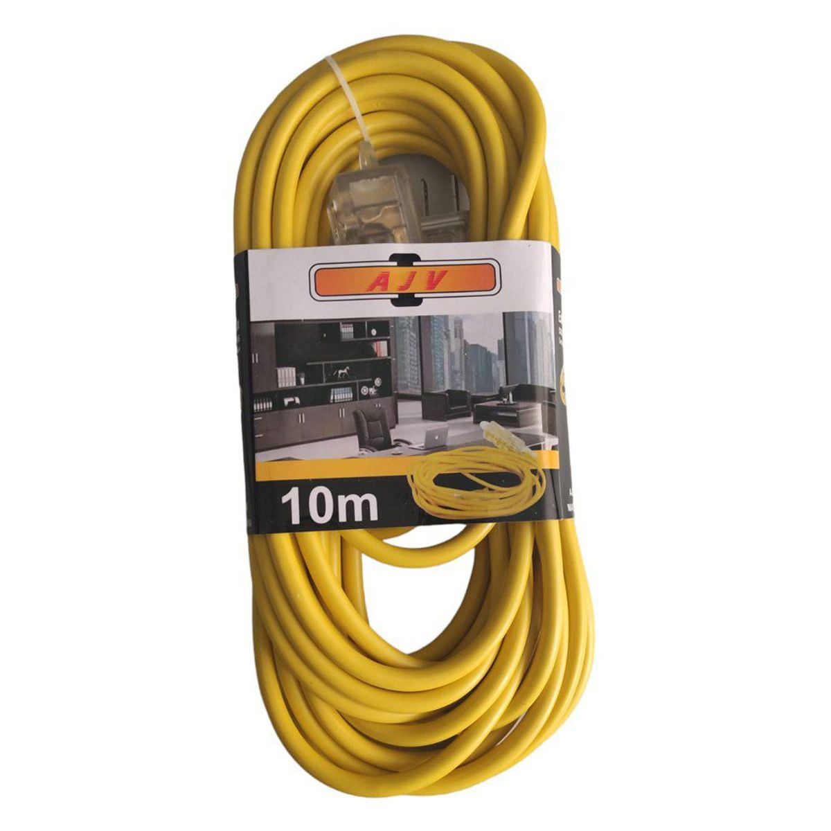 GENERICO - extensión eléctrica cable vulcanizado de 3 tomas 10M