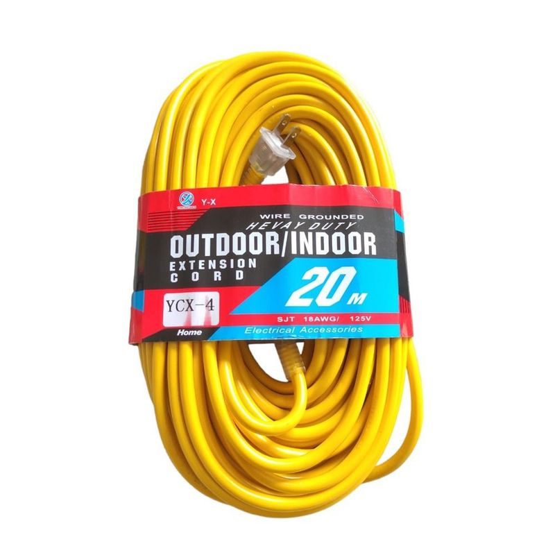 GENERICO - Extensión eléctrica cable vulcanizado de 3 tomas 20M