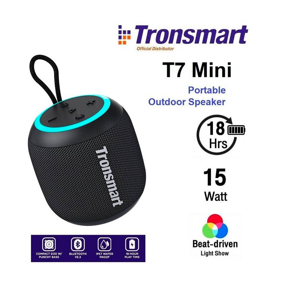 TRONSMART - Parlante Tronsmart T7 Mini  Altavoz portátil inalámbrico