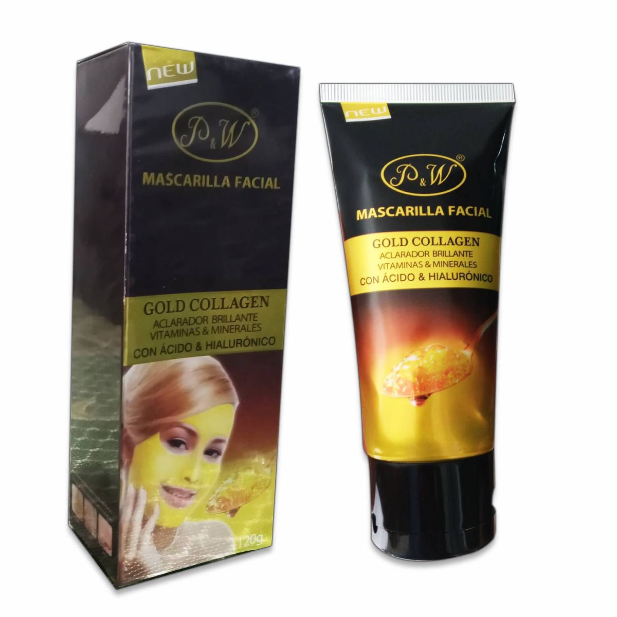 GENERICO - MASCARILLA FACIAL GOLD COLLAGEN CON ACIDO HIALURÓNICO._.