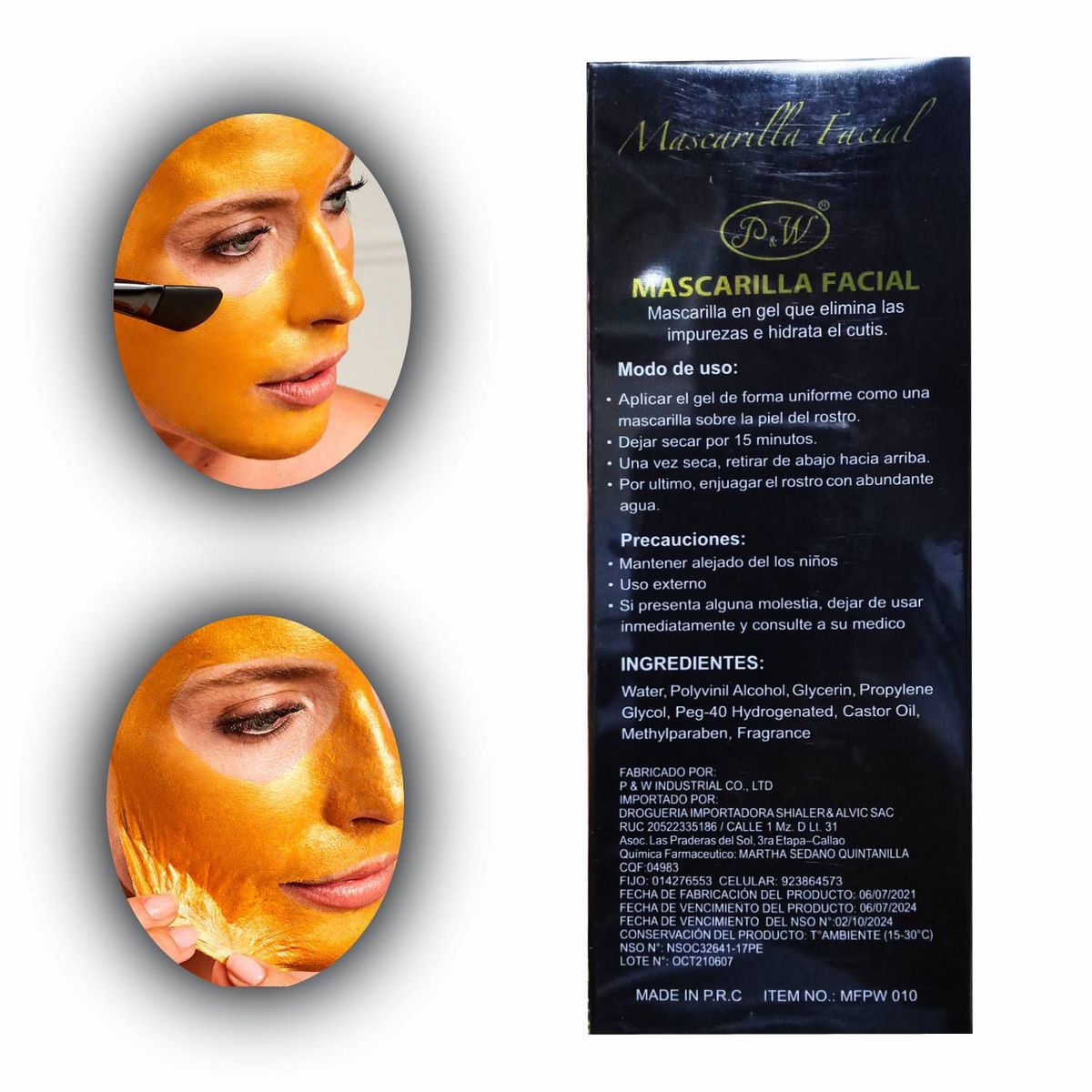 GENERICO - MASCARILLA FACIAL GOLD COLLAGEN CON ACIDO HIALURÓNICO._.