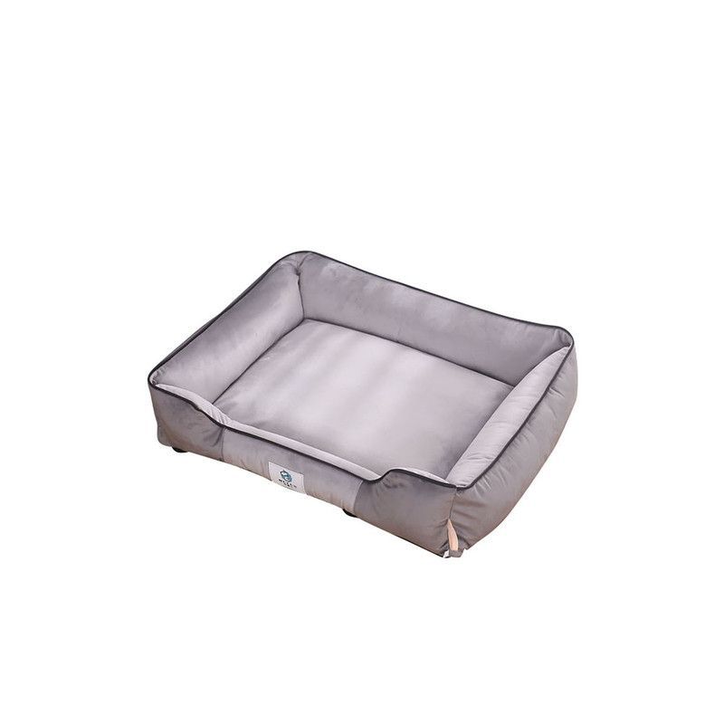 QUE PATAS PET SHOP - Cama Sofá Premium Antialérgica para Perros Lavable Gris Talla XL