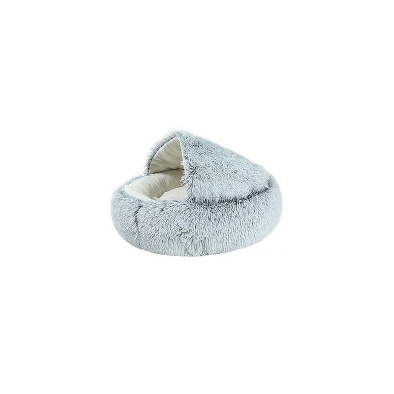 QUE PATAS PET SHOP - Cama Donut Cueva para Mascota Gris