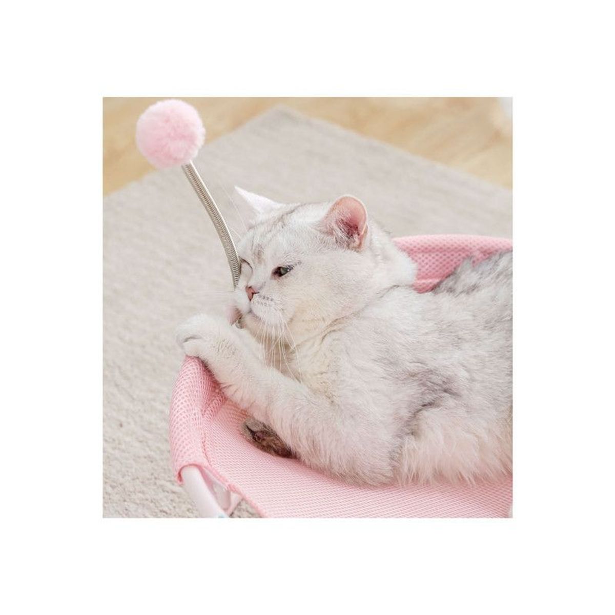 QUE PATAS PET SHOP - Cama Elevada para Gatos Rosado