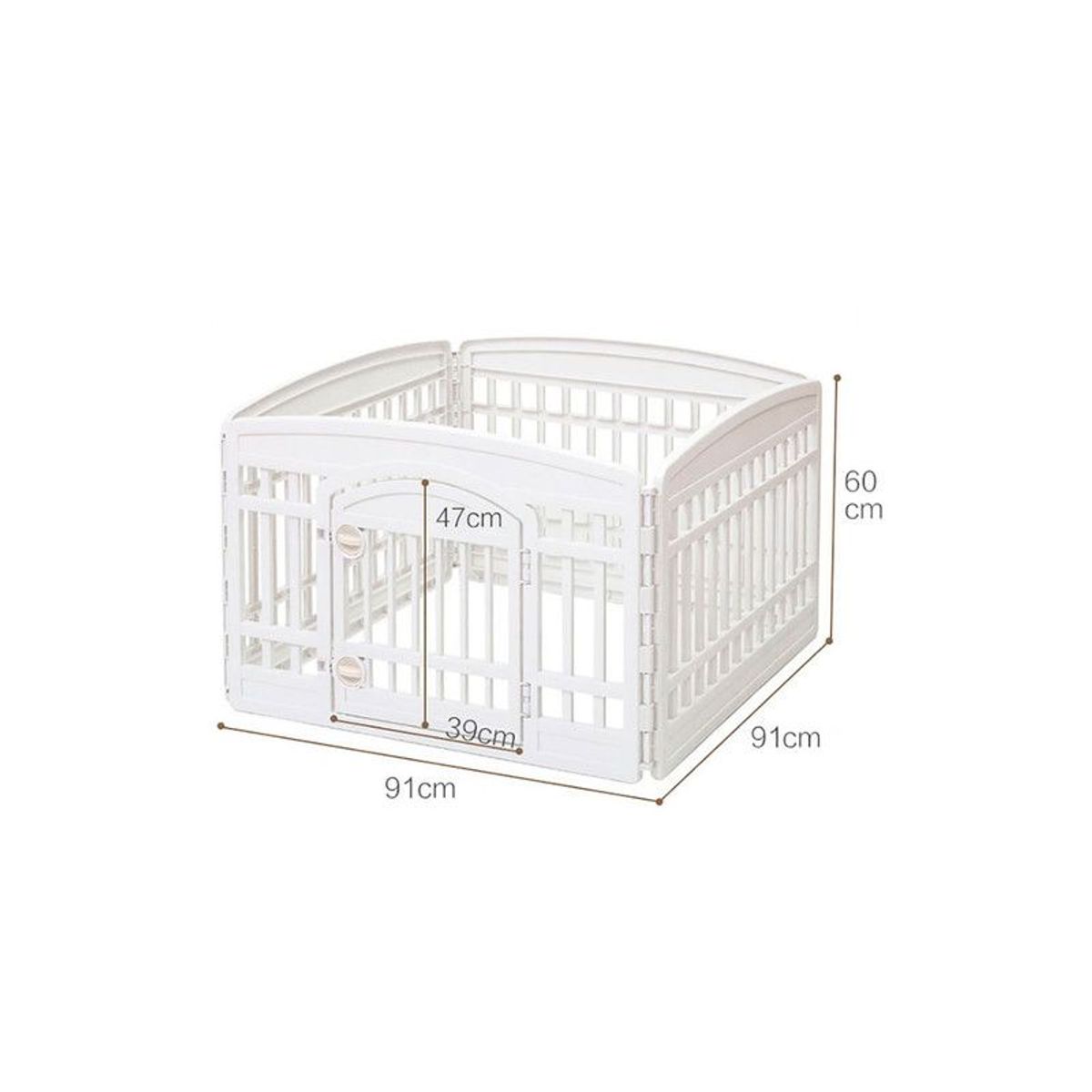 QUE PATAS PET SHOP - Corral Premium Con Puerta Para Mascotas