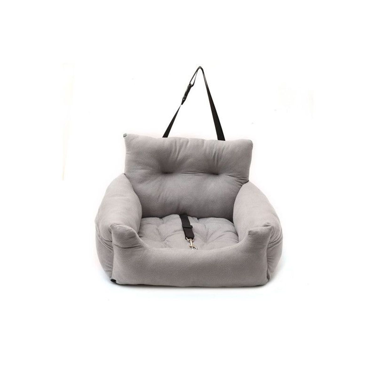 QUE PATAS PET SHOP - Sofá Copiloto Cómodo para Mascotas Gris