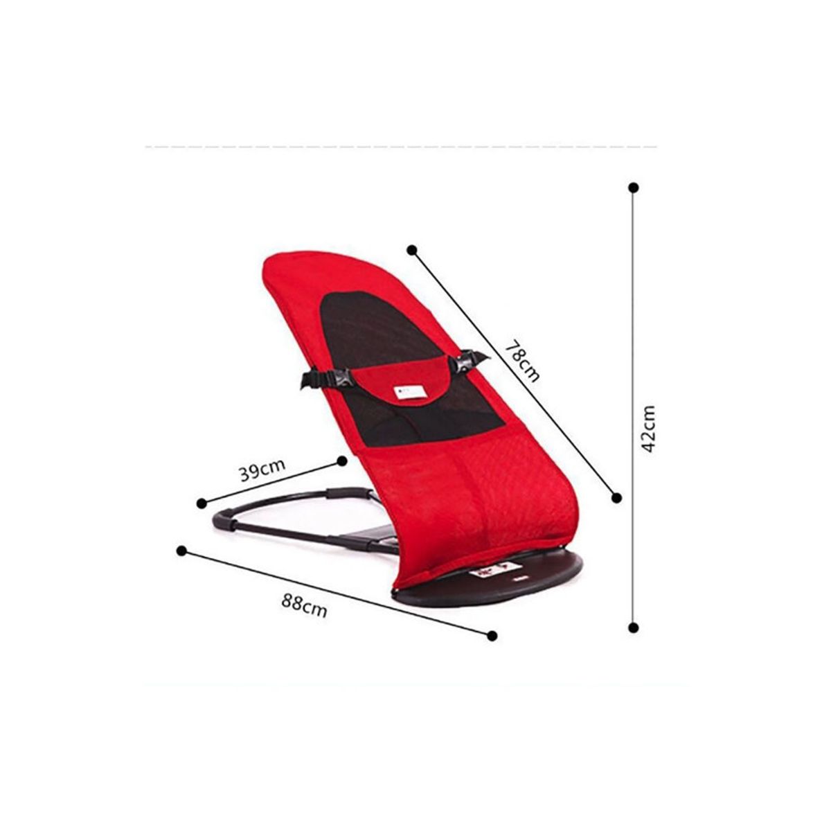 QUE PATAS PET SHOP - Silla Mecedora 4 Niveles Ajustables Rojo Para Mascotas