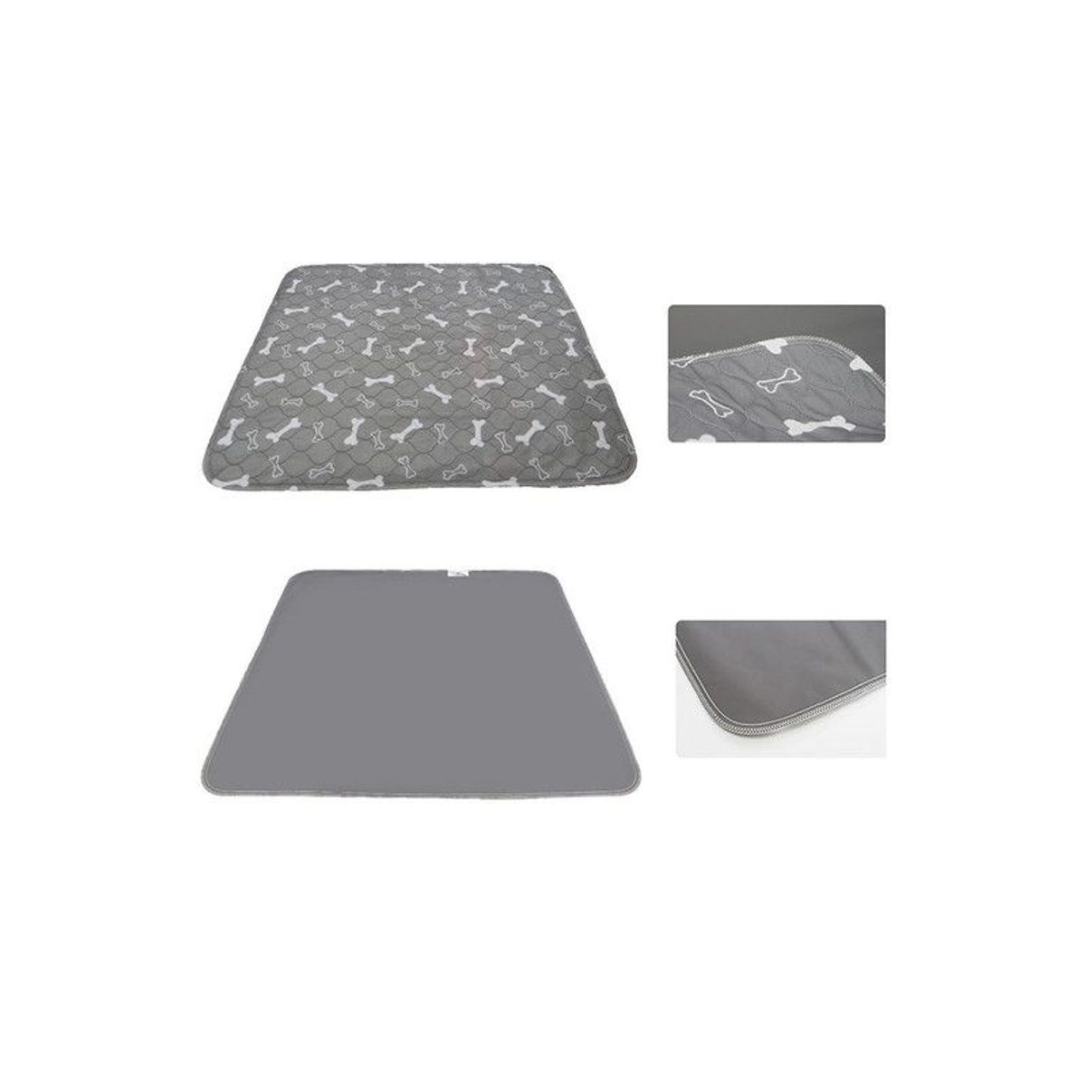 QUE PATAS PET SHOP - Mat Impermeable para Mascotas Gris talla M