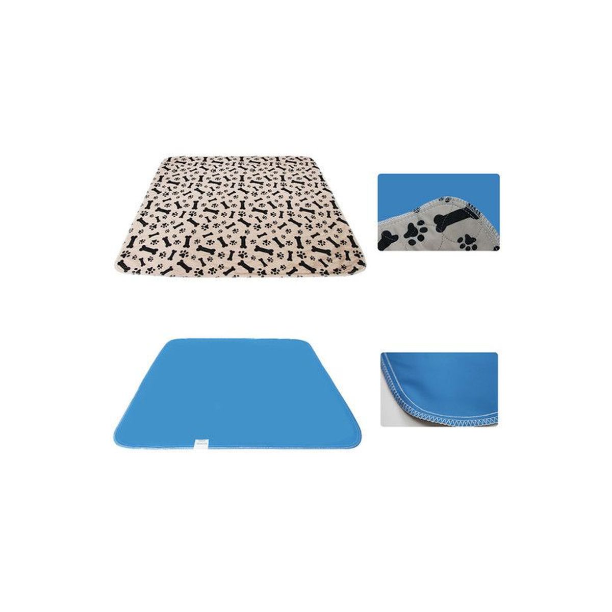 QUE PATAS PET SHOP - Mat Impermeable para Mascotas Marrón talla M