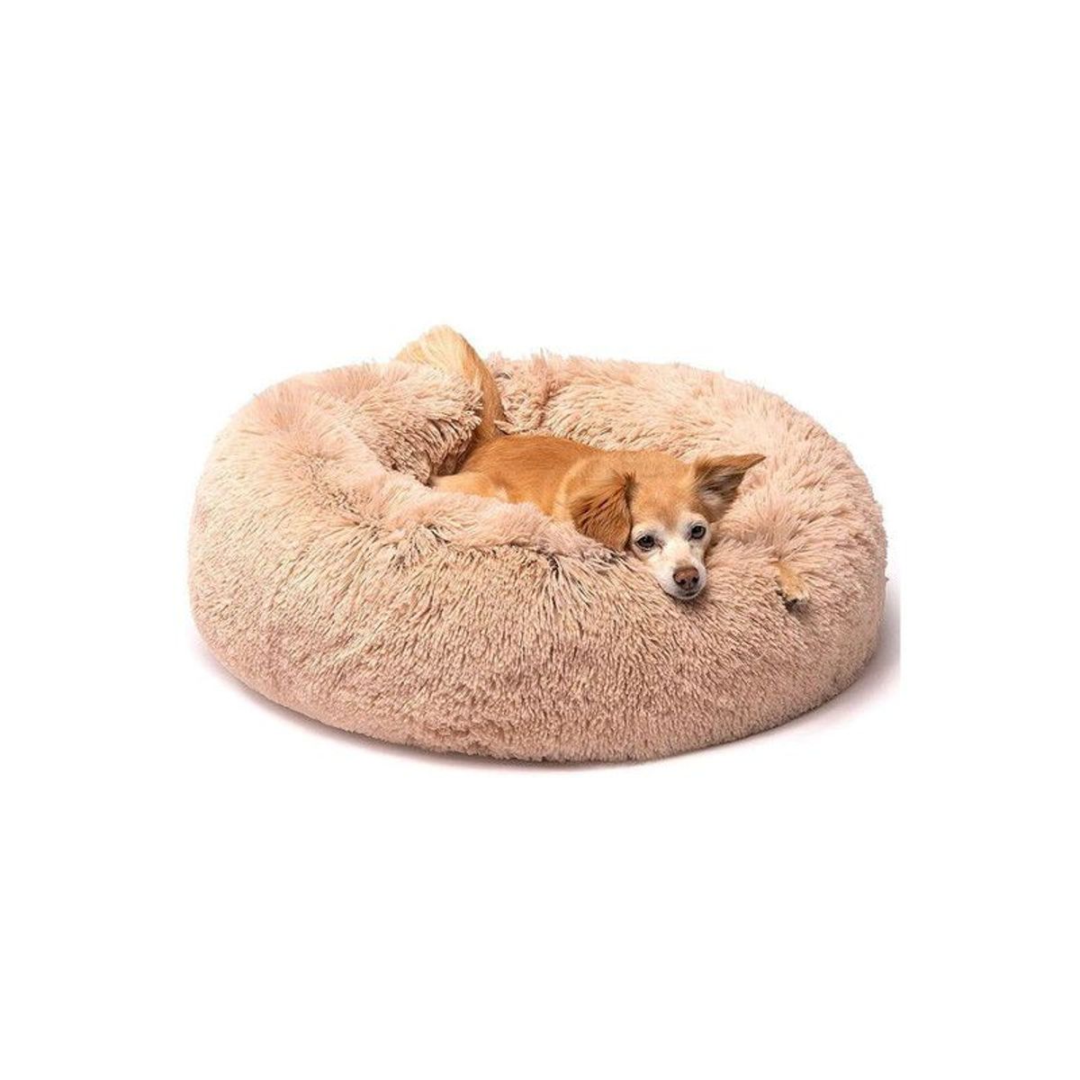 QUE PATAS PET SHOP - Cama Donut para Mascota Rosa Talla S