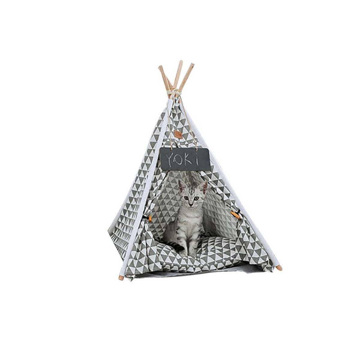 QUE PATAS PET SHOP - Cama Teepe Modelo Triángulo Para Perro y Gato