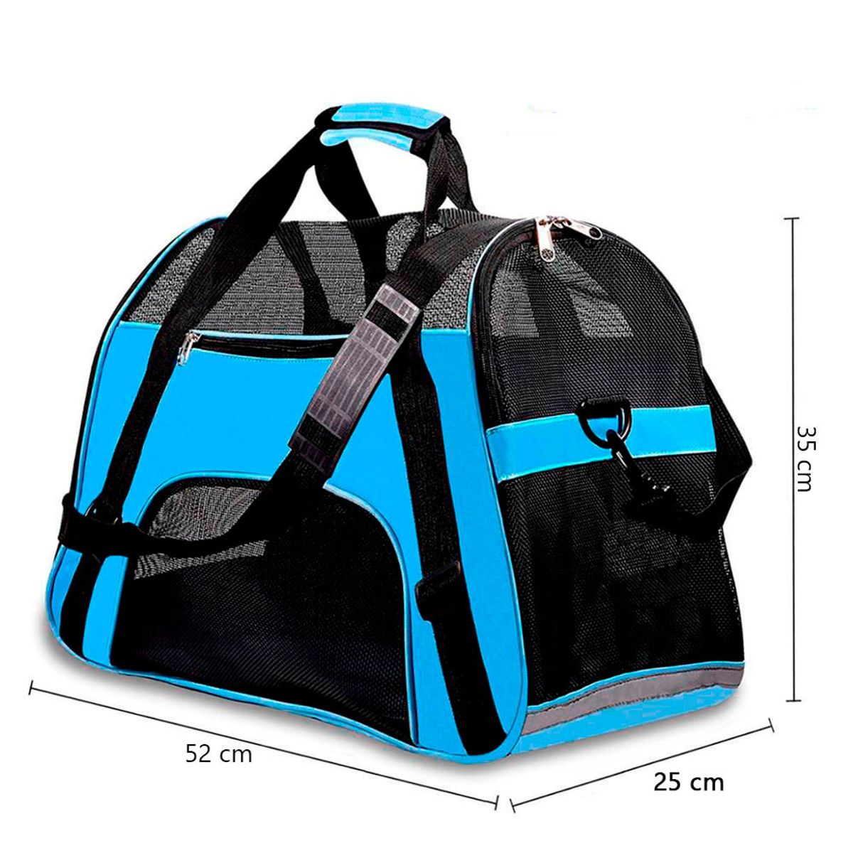 QUE PATAS PET SHOP - Bolso Transportador Plegable para Mascotas Negro Talla L