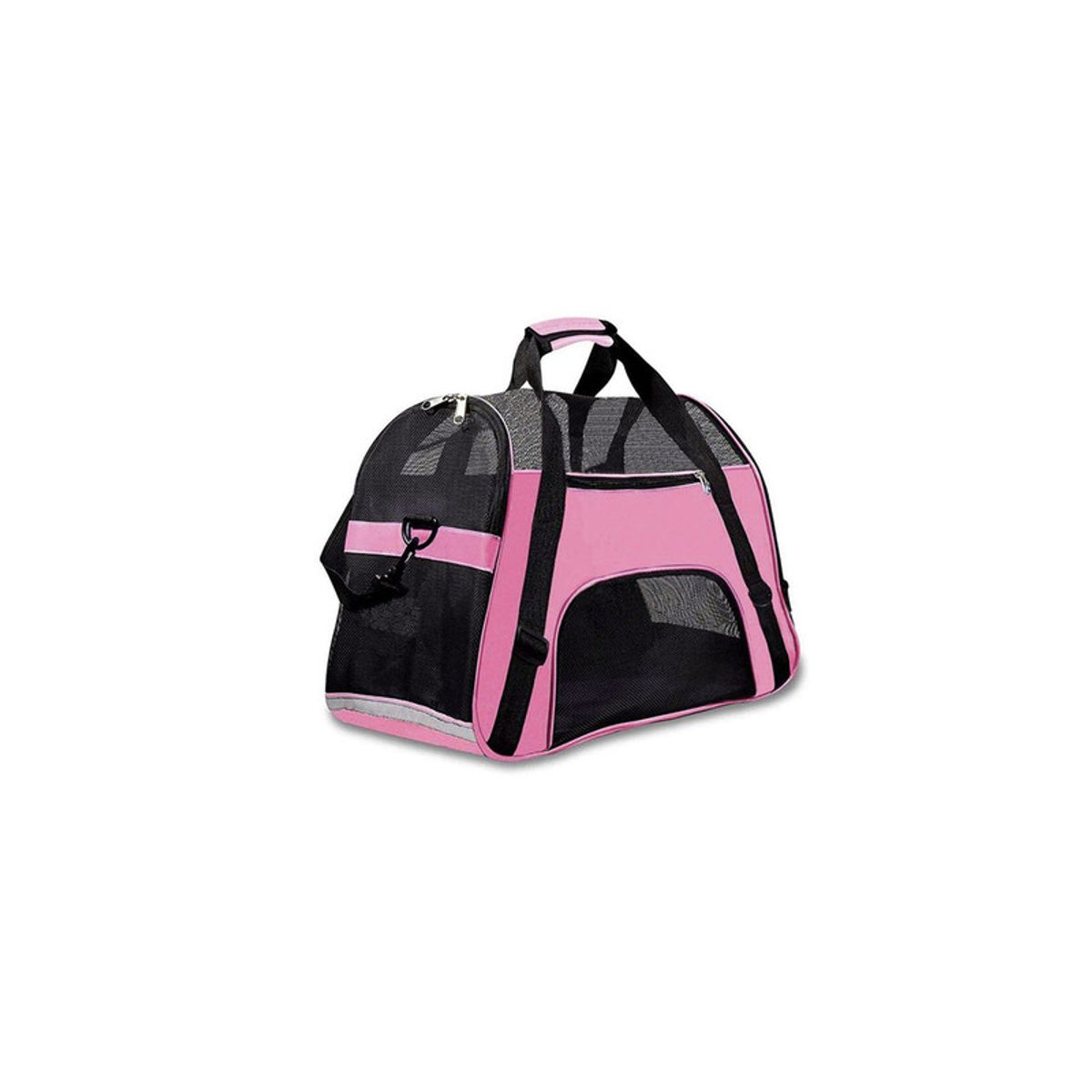 QUE PATAS PET SHOP - Bolso Transportador Plegable para Mascotas Rosado Talla L