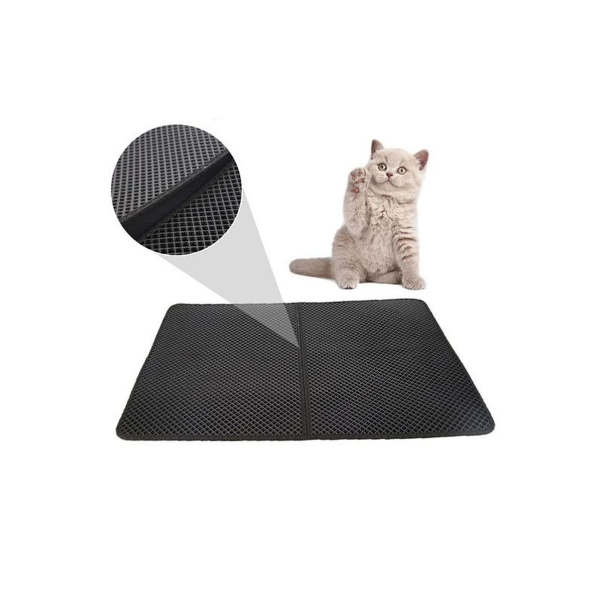 QUE PATAS PET SHOP - Alfombra Doble Capa para Arenero de Gato